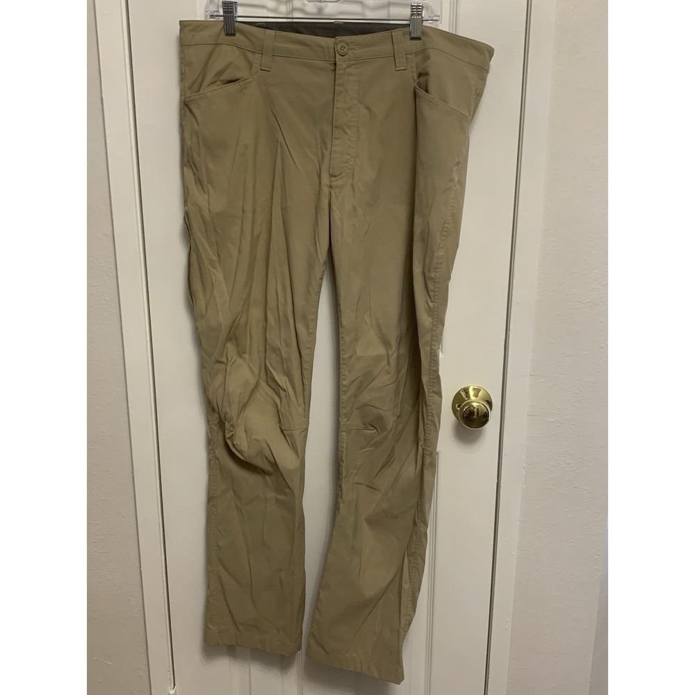 Eddie Bauer Tech Straight Leg Stretch Hiking Outdoor Men's Beige 38 x 31